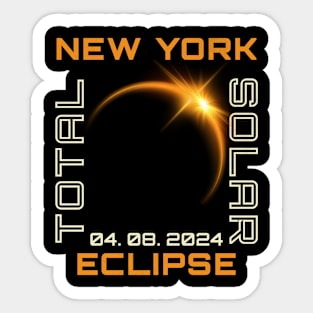 New York Total Solar Eclipse 2024 Sticker